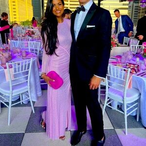 Self portrait xs or 0 long pink gown